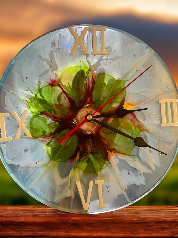 Handmade Resin Wall Clock - Image 5