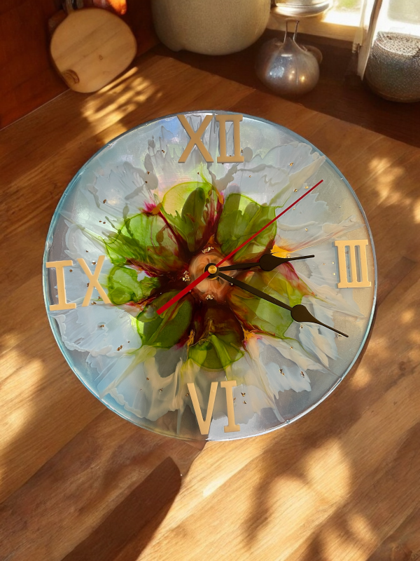 Handmade Resin Wall Clock - Image 6