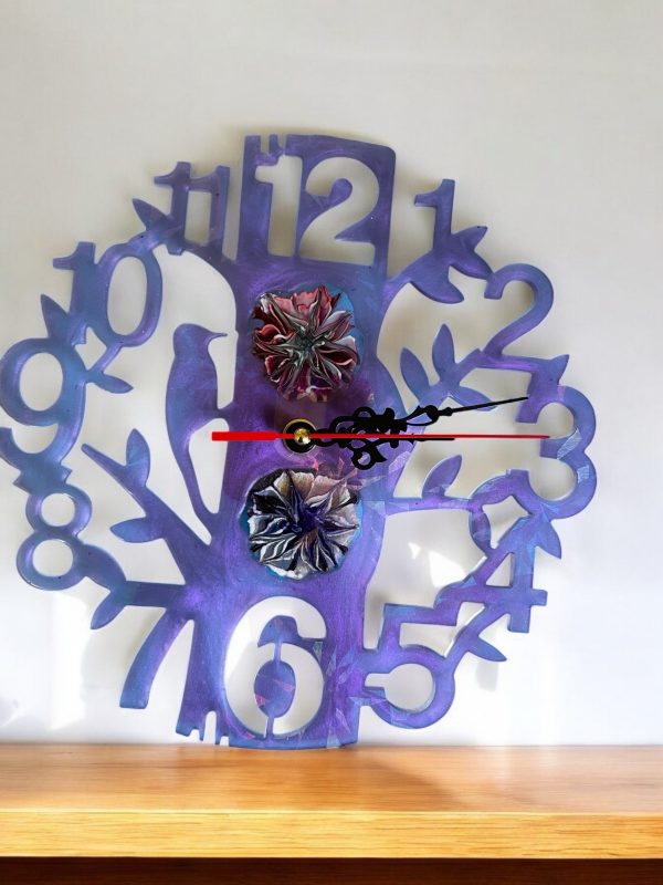 Handmade Resin Wall Clock - Image 4