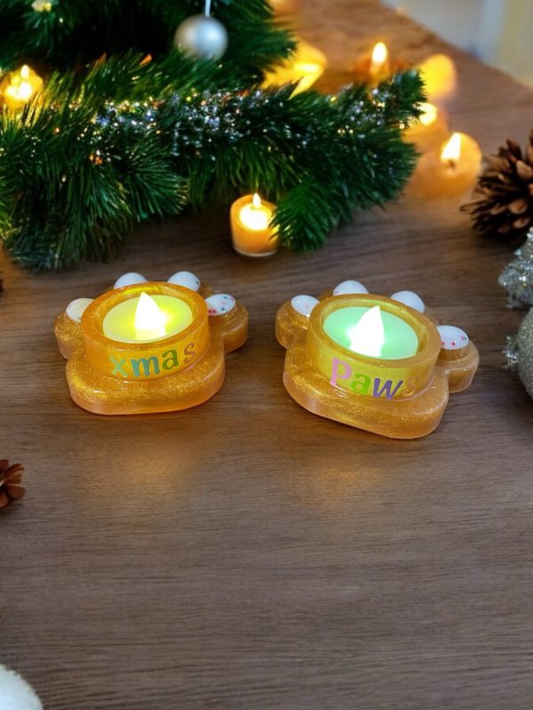 Handmade Paw Resin Tea Light Holders - Image 3