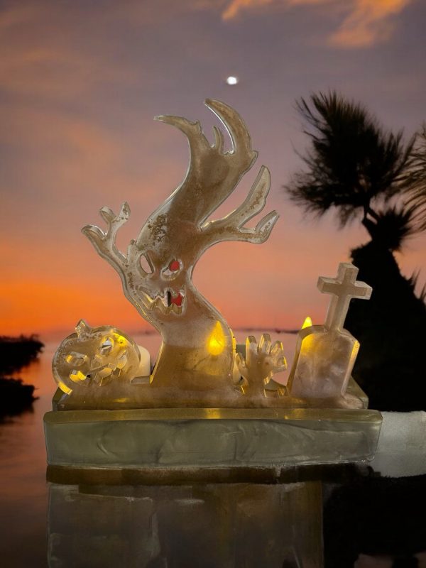Handmade Resin Halloween Triple Tea Light Holders - Image 2