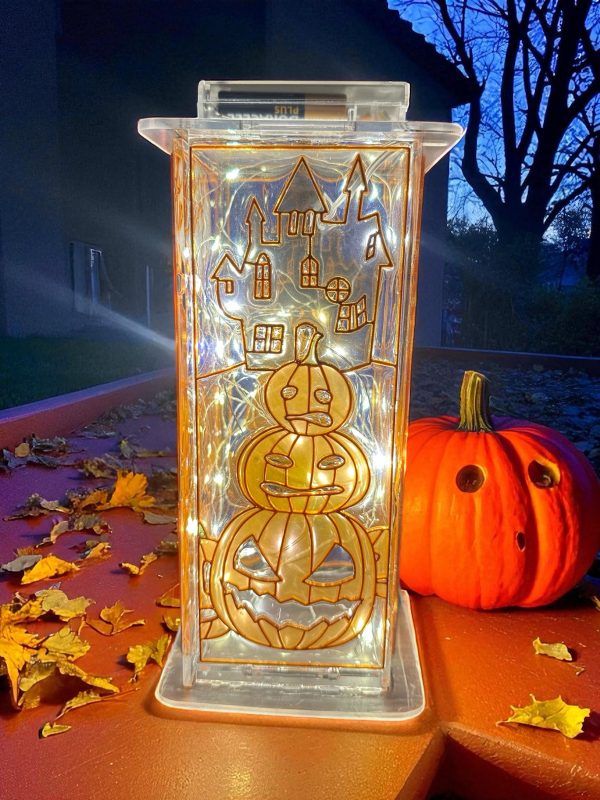 Handmade Halloween Resin Light Box