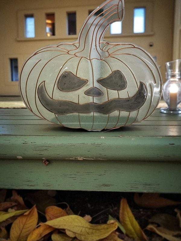 Handmade Pumpkin Picture on a Stand - Image 2