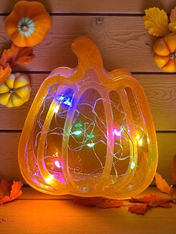 Handmade Resin Light up Pumpkins