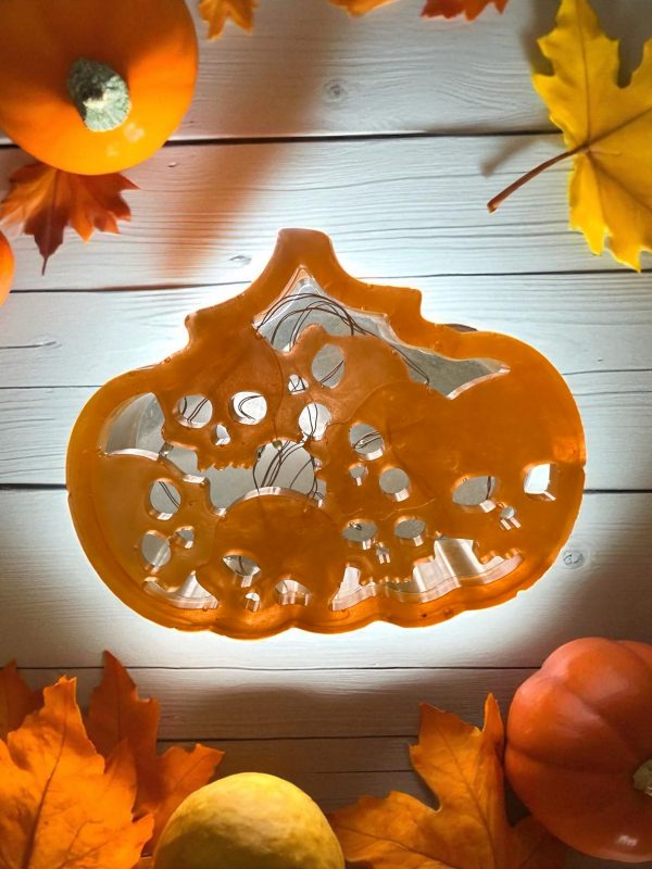 Handmade Resin Light up Pumpkins - Image 8