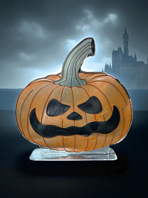 Handmade Pumpkin Picture on a Stand