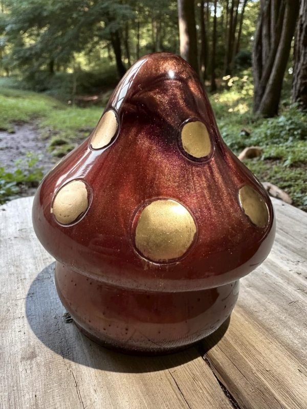 Handmade Resin Mushroom Ornament - Image 2