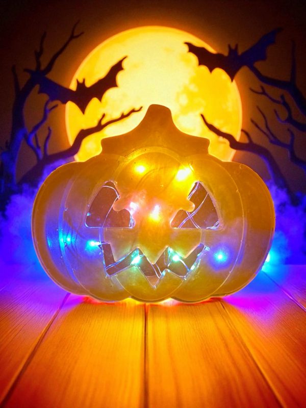 Handmade Resin Light up Pumpkins - Image 11